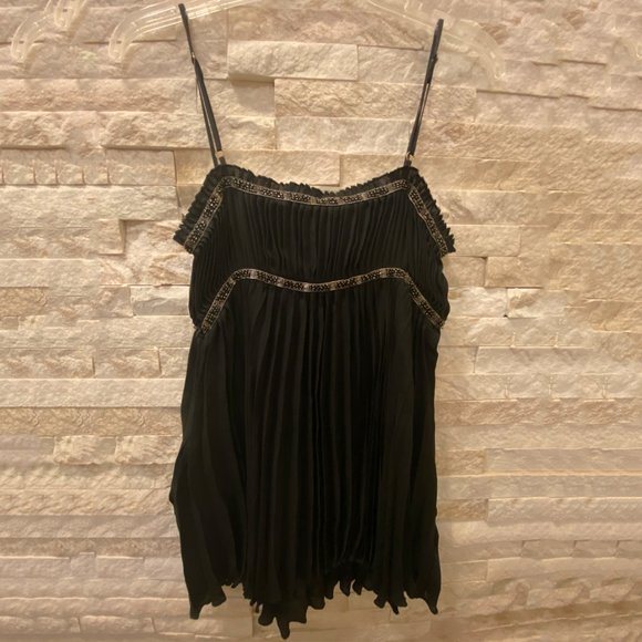 EXPRESS DESIGN STUDIO - Ruffled Silk Top - Size: XS - Picture 6 of 6